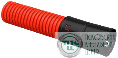 Труба гофрированная двустенная ПНД гибкая d75мм с муфтой красн. (уп.50м) IEK CTG12-075-K04-050-R