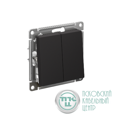 Выключатель 2-кл. AtlasDesign (сх. 5) 10А с самовозвратом механизм карбон SE ATN001017