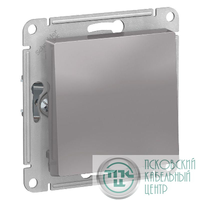 Выключатель 1-кл. СП AtlasDesign 10А IP20 (сх. 1) 10AX с самовозвратом механизм алюм. SE ATN000315