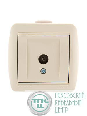 Розетка телевизионная оконечная TV ОП Nata 16А IP20 крем. LEZARD 710-0300-130