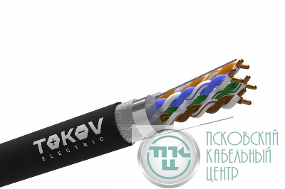 Кабель витая пара SF/UTP 4х2х24AWG(0.52мм) кат.5E outdoor Fluke tested 305м (м) PRO TOKOV ELECTRIC TKP-C05-SF/UTP-42-5E-305-OD