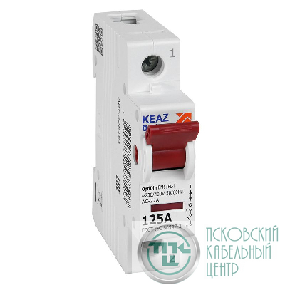 Выключатель нагрузки модульный 1п 25А OptiDin BM63PL-1125-УХЛ3 (ВМ63PL) КЭАЗ 328161