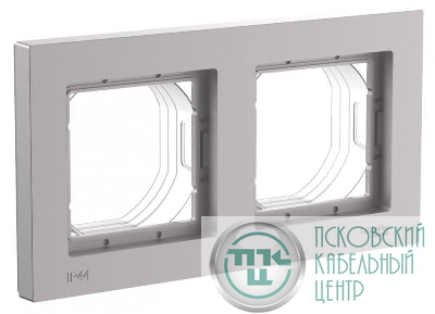 Рамка 2-м AtlasDesign Aqua IP44 алюм. SE ATN440302
