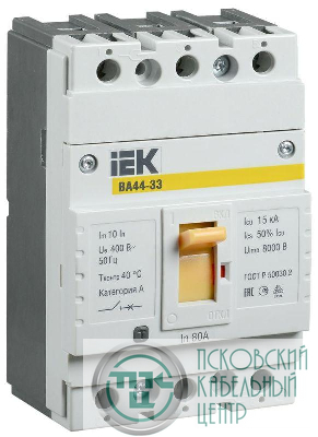 Выключатель автоматический 3п 80А 15кА ВА44 33 IEK SVA4410-3-0080