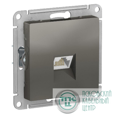 Розетка компьютерная AtlasDesign RJ45 кат.5E механизм сталь SE ATN000983