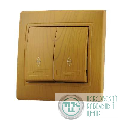 Переключатель проходной 2-кл. СП Mira 10А IP20 ольха LEZARD 701-0701-106