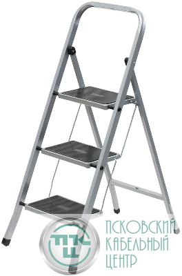 Лестница-стремянка 3 широкие ступ. Н=113см 5.2кг сталь FIT 65382