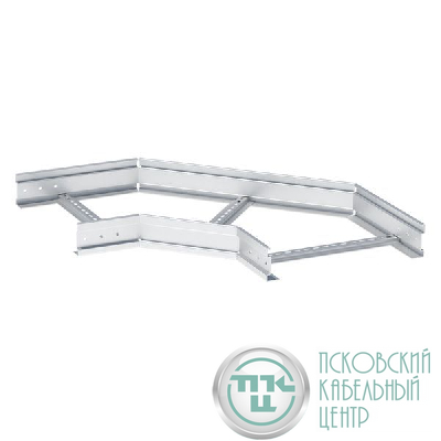 Угол для лотка лестничный горизонтальный 90град. 100х400 2мм усилен. EKF gltp90100400-2