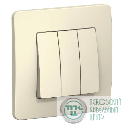 Выключатель 3-кл. СП Blanca 10А IP20 (сх. 1+1+1) 250В молочн. SE BLNVS100502