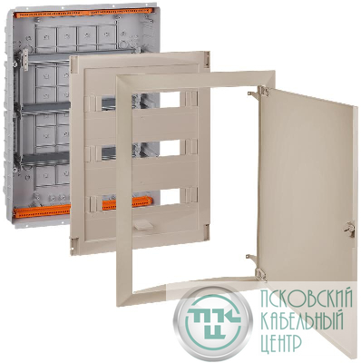 Щит СП 54мод. Тусо 686х518х125мм с метал. дверцей беж. Ruvinil 68154МБЖ