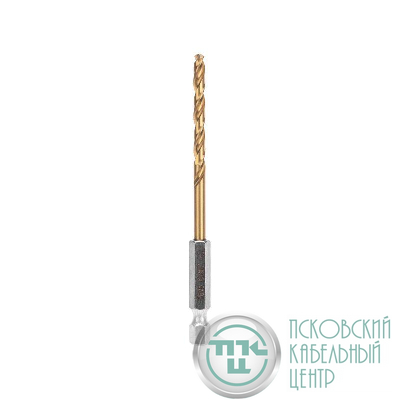 Сверло по металлу 4мм Р6М5 ТИТАН шестигранный хвостовик DIN 338 Kranz KR-91-5503