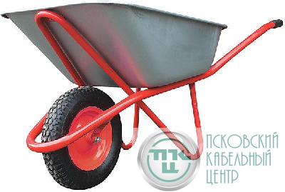 Тачка строительная ПУ колесо 90л грузоподъемность 200кг Профи FIT 77627