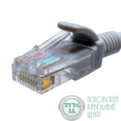 Патч-корд U/UTP кат.5E 4х2х26AWG (7х0.16мм) Cu LSZH сер. 1м SUPRLAN 10-0142