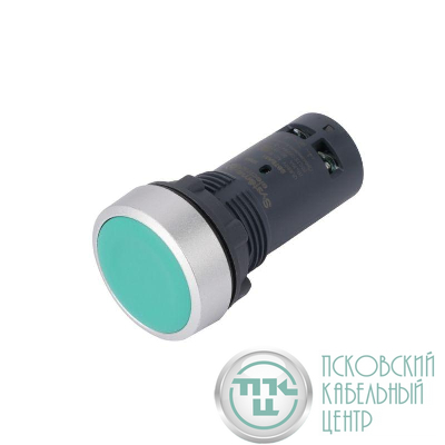 Кнопка моноблочная SB7 22мм с возвратом металл 1НО IP65 зел. SE SB7EA31