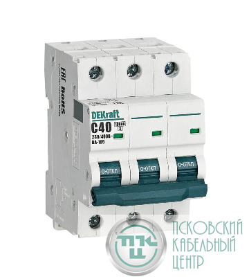 Выключатель автоматический модульный 3п C 40А 10кА ВА-105 DEKraft 13181DEK