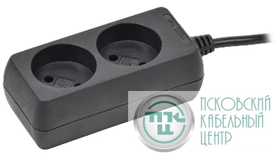 Удлинитель 2х3м без заземл. 10А IP20 У2 250В ПВС 2х0.75 черн. IEK WYP10-06-02-03-K02