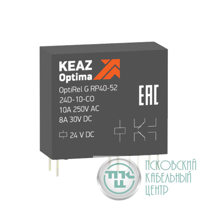 Реле промежуточное OptiRel G RP40-52-24D-10-CO КЭАЗ 281019