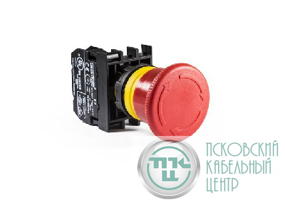 Кнопка аварийная "Грибок" d40мм 1НЗ с фиксацией и возвратом поворотом EMAS B200EG