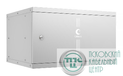 Шкаф телекоммуникационный настенный разборный LIGHT WSC-05D-6U55/45m 19дюйм 6U дверь метал. сер. Cabeus 10173c