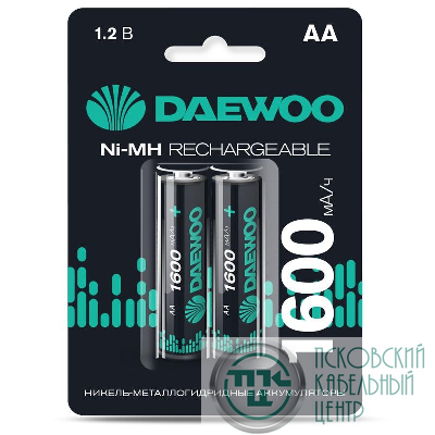 Аккумулятор AA/HR6 1.2В 1600мА.ч Ni-MH BL-2 (уп.2шт) DAEWOO 5043206