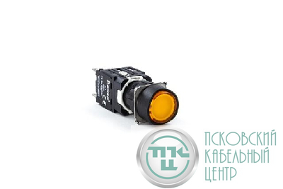 Кнопка нажимная возвратная круглая (1НО) желт. EMAS D100YDS