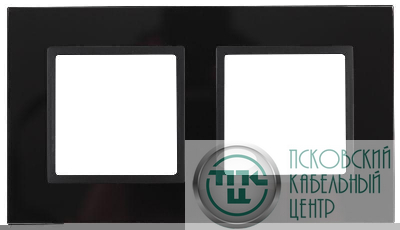 Рамка 2-м 14-5102-05 стекло Elegance черный+антрацит ЭРА Б0034492