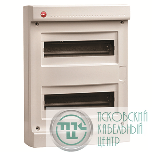 Щиток настенный 24мод. IP40 без дверцы с 2-мя усилен. клеммн. блоками 87308 сер. DKC 83724
