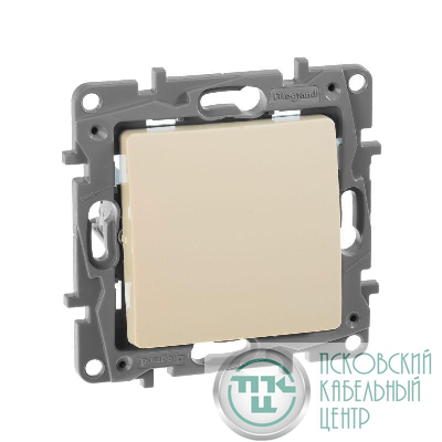 Переключатель 1-кл. СП Etika 10А IP20 250В 10AX безвинтов. зажимы механизм сл. кость IEK 672305