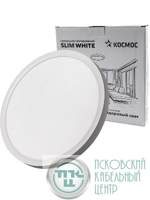 Светильник светодиодный SLIM WHITE 28Вт 4500К IP40 2398лм 230В 300х25мм КОСМОС KSlim28w_W4500K