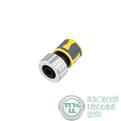 Коннектор для шланга быстросъемный 3/4дюйм с зажимной шайбок из цинка ЧЕТЫРЕ СЕЗОНА 62-0306-F