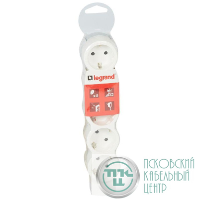 Колодка удлинителя 5х2К+З с заземл. 16А IP20 без шнура ''Стандарт'' Leg 695014