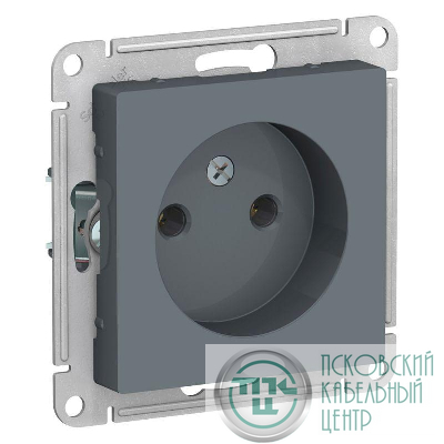 Розетка 1-м СП AtlasDesign 16А IP20 без заземл. без защ. шторок механизм грифель SE ATN000741