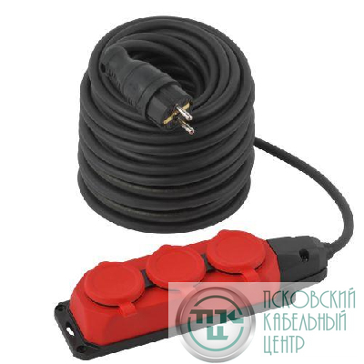 Удлинитель 3х40м с заземл. IP44 UK-3e-3x1.5-40m-IP44(KG) каучук КГ 3х1.5 Эра Б0057583