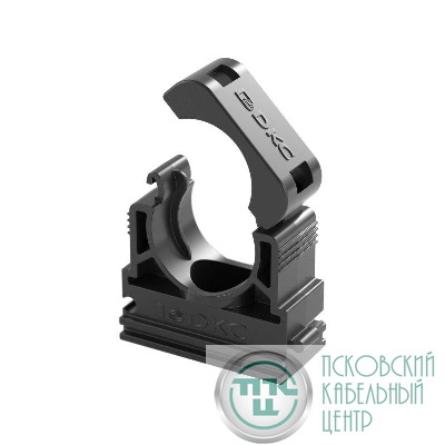 Держатель для труб (клипса) d17мм с крышкой полиамид черн. DKC PASW17N
