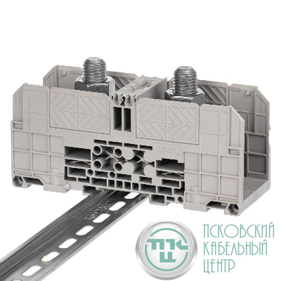 Клемма проходная болтовой зажим 2 точки подключения 300кв.мм сер. DKC FER-300