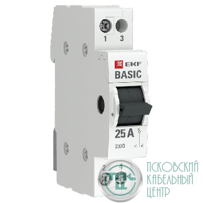 Переключатель трехпозиционный 1п 25А Basic EKF tps-1-25