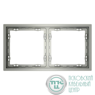 Рамка 2-м S70 пластик. сталь Voltum VLS100205