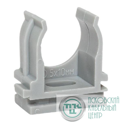 Держатель для труб (клипса) для ручного монтажа d20мм сер. Plast (уп.100шт) EKF derj-z-20sn