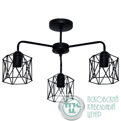Светильник "Стелла" 131 НПБ 01-3х60-202 Е27 ИУ черн. муар Элетех 1005404669