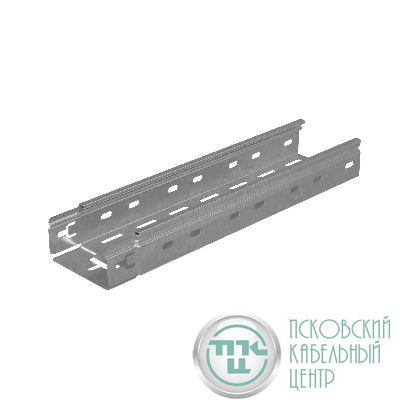 Лоток листовой перфорированный 100х50 L3000 сталь 0.55мм "БЫСТРЫЙ МОНТАЖ ПЛЮС" LPplus50-100-0.55-3000 оцинк. КМ PL0201