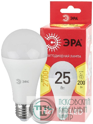 Лампа светодиодная RED LINE LED A65-25W-827-E27 R 25Вт A65 груша 2700К тепл. бел. E27 Эра Б0048009