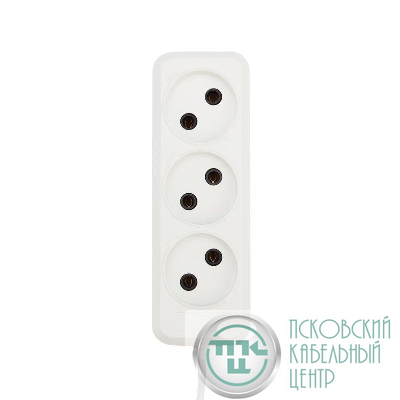 Удлинитель 3х7м без заземл. 2х0.75 бел. Rexant 11-8736