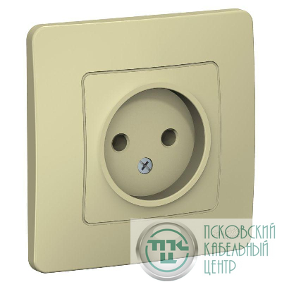 Розетка 1-м СП Blanca 16А IP20 250В без заземл. без защ. шторок беж. SE BLNRS000017