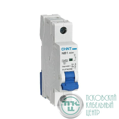 Выключатель автоматический модульный 1п C 63А 10кА NB1-63H (R) CHINT 179794