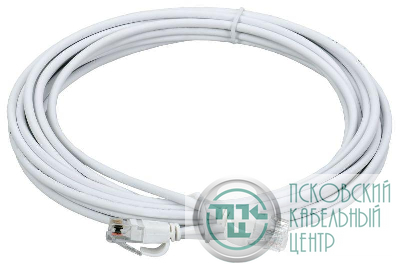 Патч-корд кат.5E UTP LSZH 3м slim колпачок с язычком бел. ITK PC08-C5EUL-3M-SL-WT
