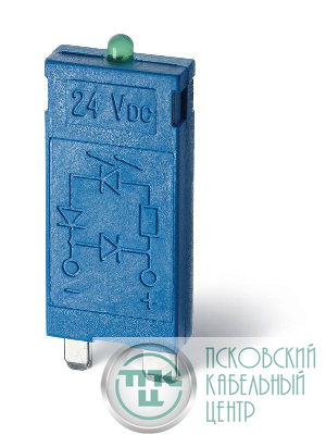 Модуль индикации и защиты LED + варистор 6...24В AC/DC зел. FINDER 9901002498