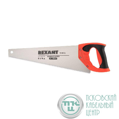 Ножовка по дереву "Зубец" 450мм 7-8 TPI каленый зуб 2D двухкомпонентн. рукоятка Rexant 12-8214