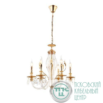 Люстра Melanie 1020-206 6хЕ14 40Вт хрусталь классика Rivoli Б0047907