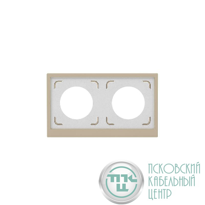 Рамка 2-м KANT IP44 ванильн. марципан DKC 7015944