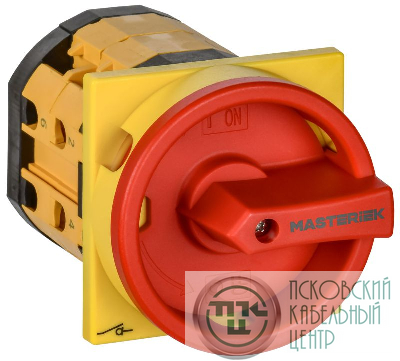 Переключатель кулачковый 25А (сх. 10) закрытая рукоятка авар. IEK MI-CS12-025-010